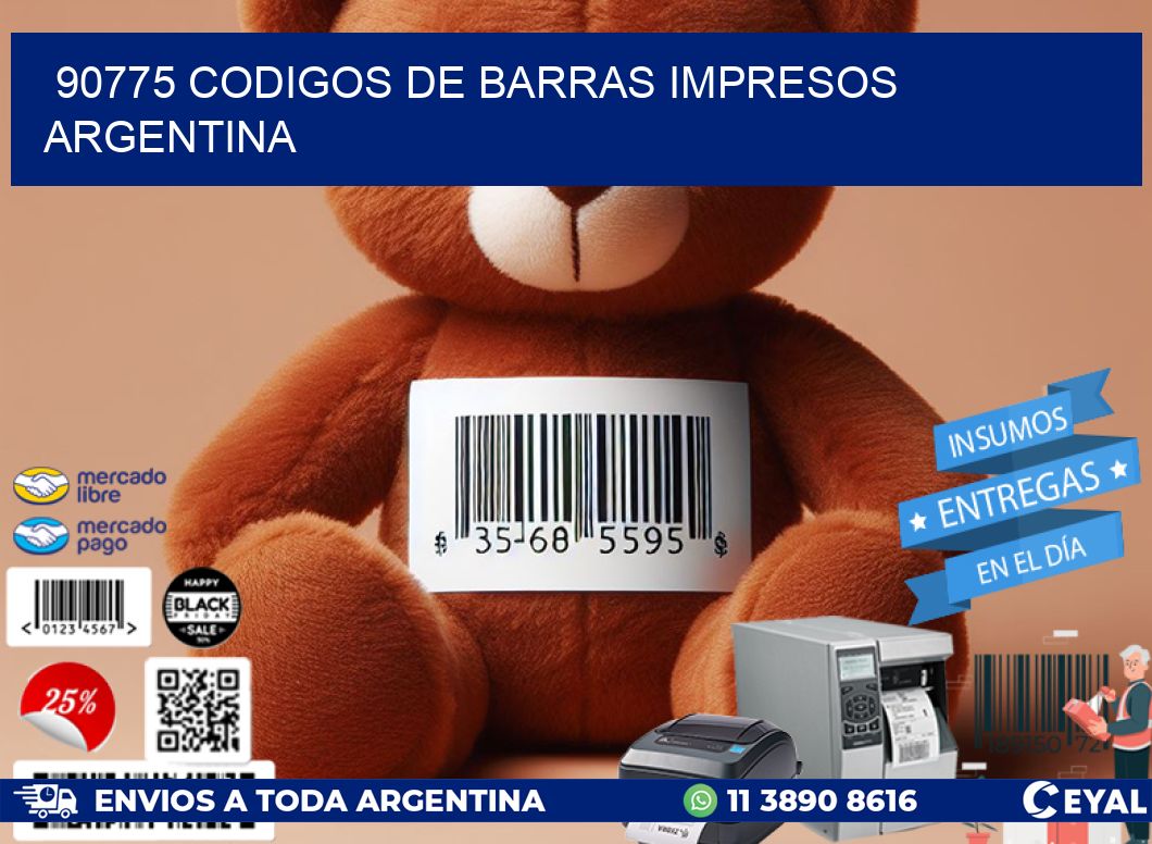 90775 codigos de barras impresos argentina