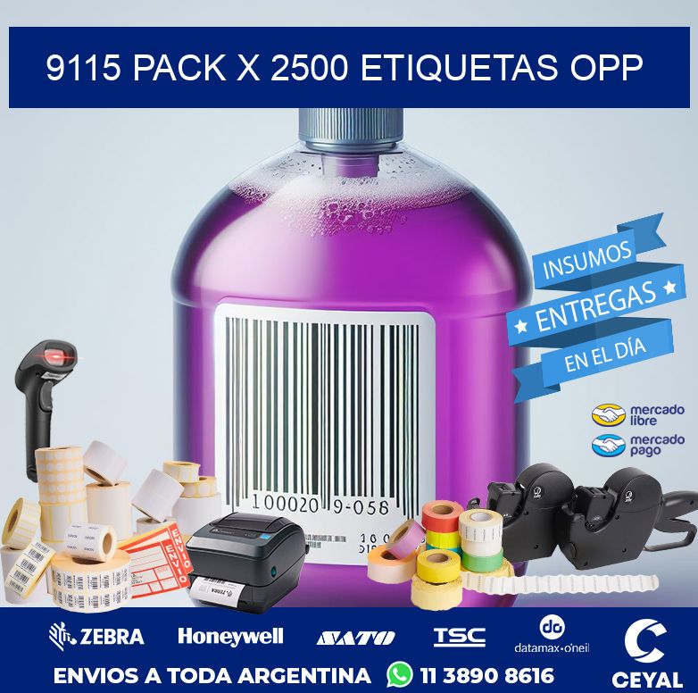 9115 PACK X 2500 ETIQUETAS OPP