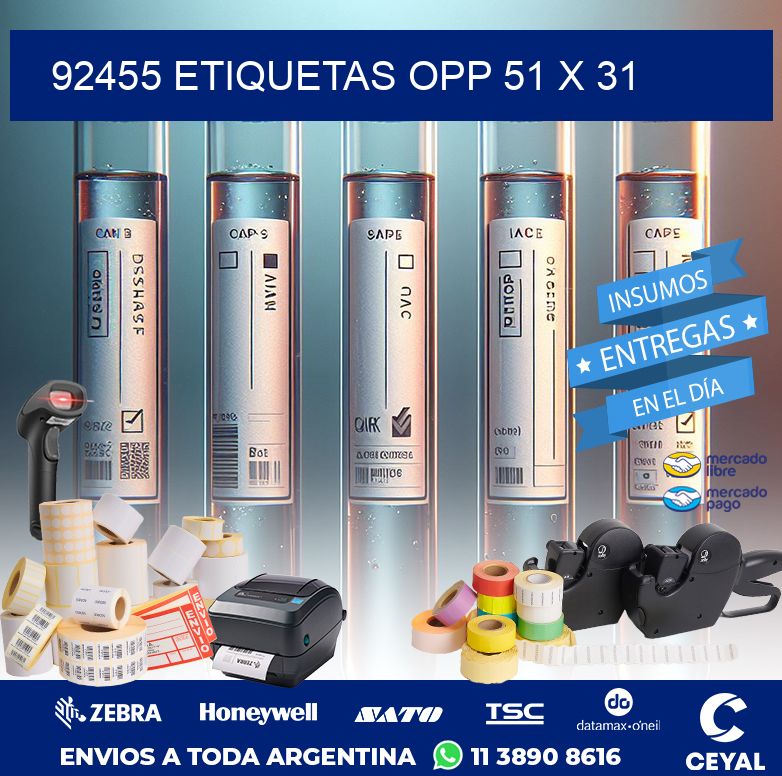 92455 ETIQUETAS OPP 51 X 31