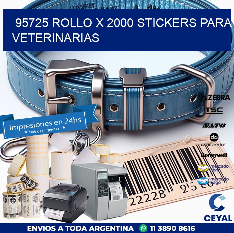 95725 ROLLO X 2000 STICKERS PARA VETERINARIAS