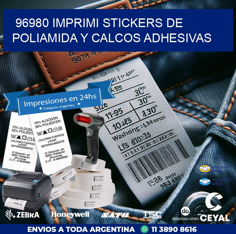 96980 IMPRIMI STICKERS DE POLIAMIDA Y CALCOS ADHESIVAS