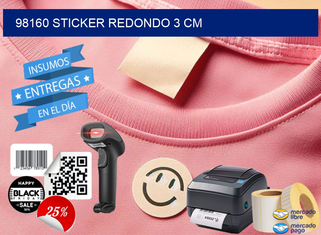 98160 STICKER REDONDO 3 CM
