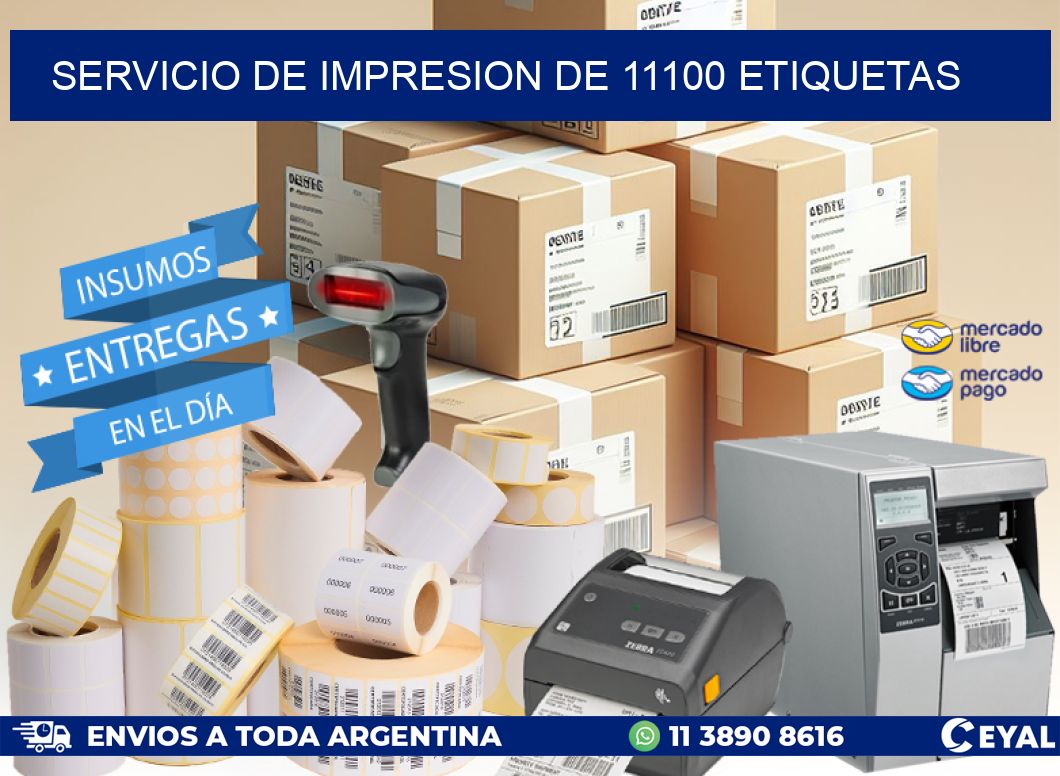 SERVICIO DE IMPRESION DE 11100 ETIQUETAS