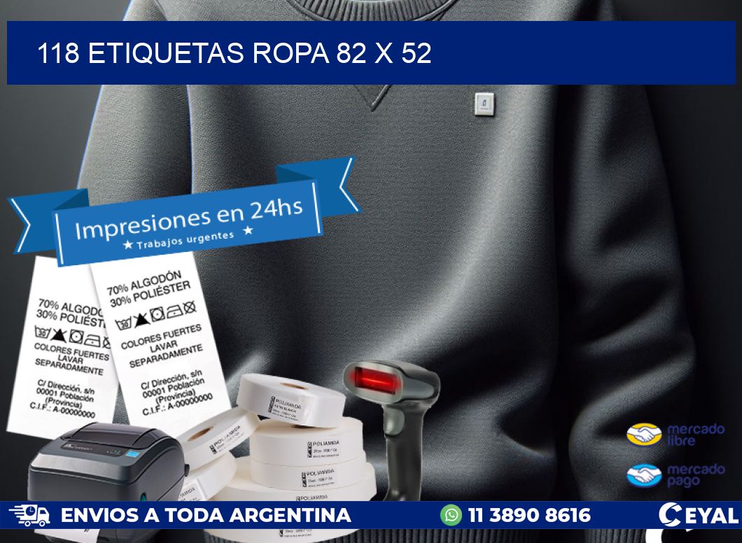 118 ETIQUETAS ROPA 82 x 52