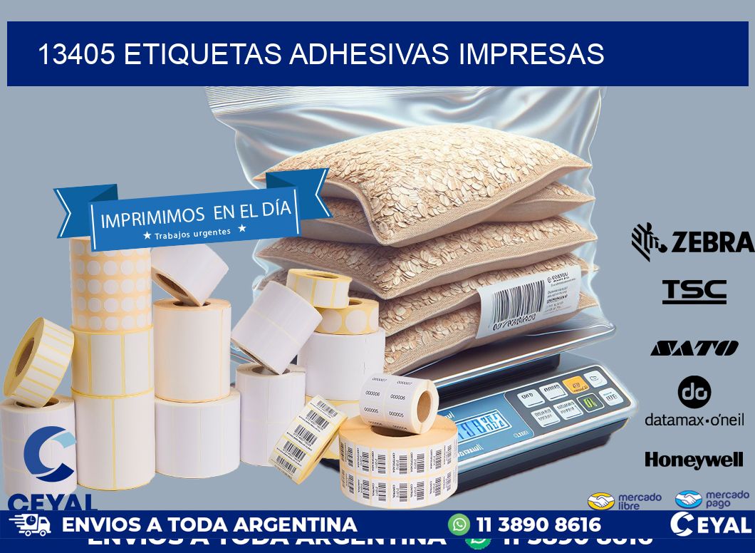 13405 ETIQUETAS ADHESIVAS IMPRESAS