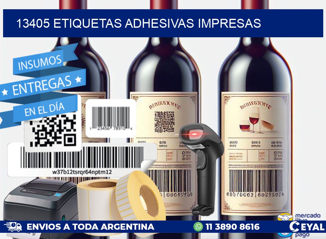 13405 ETIQUETAS ADHESIVAS IMPRESAS