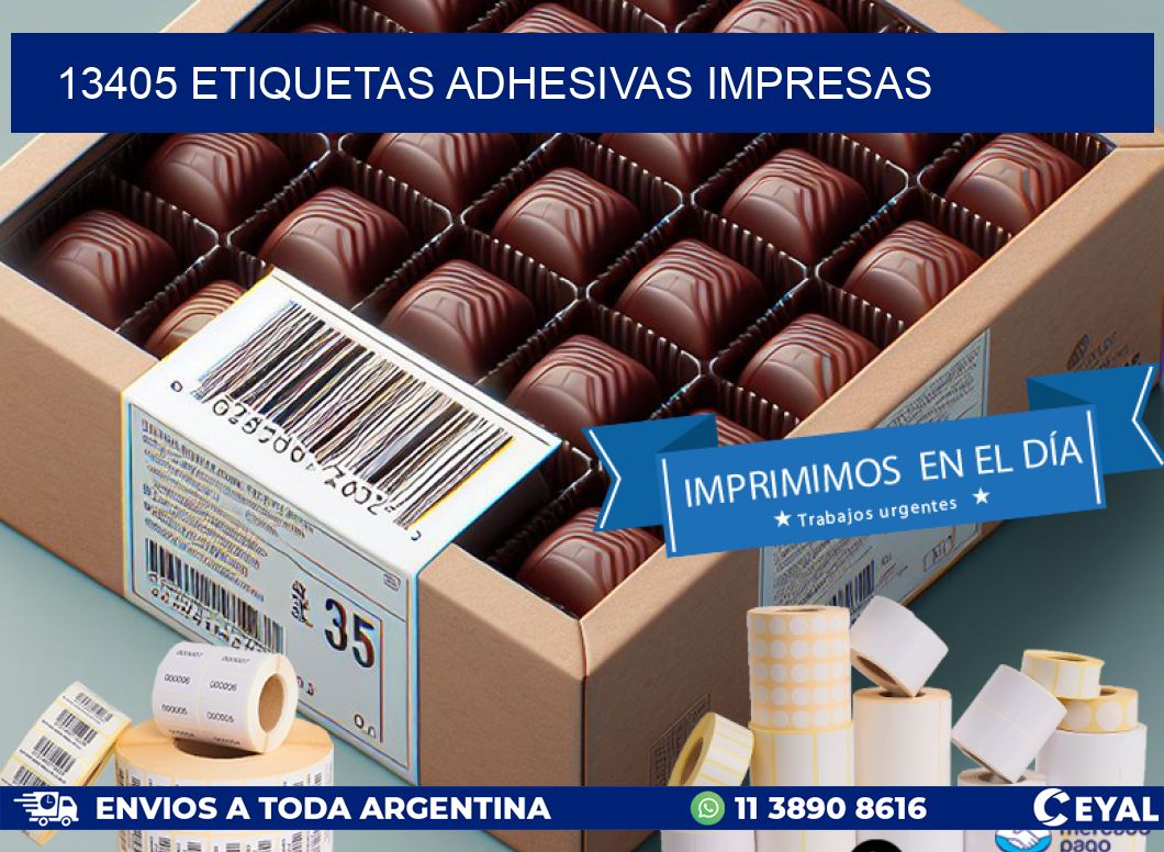 13405 ETIQUETAS ADHESIVAS IMPRESAS