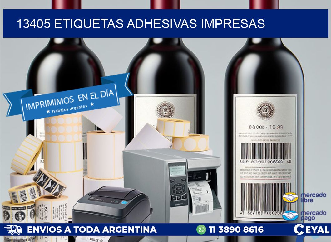 13405 ETIQUETAS ADHESIVAS IMPRESAS