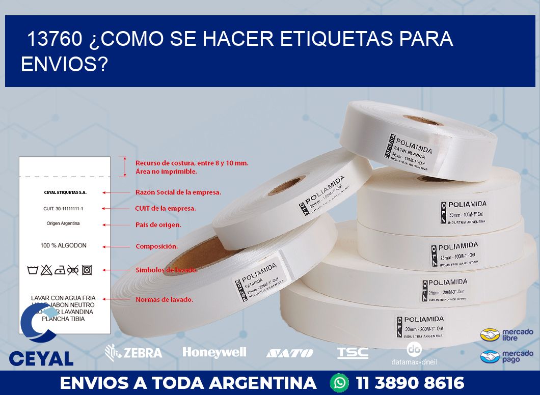 13760 ¿COMO SE HACER ETIQUETAS PARA ENVIOS?