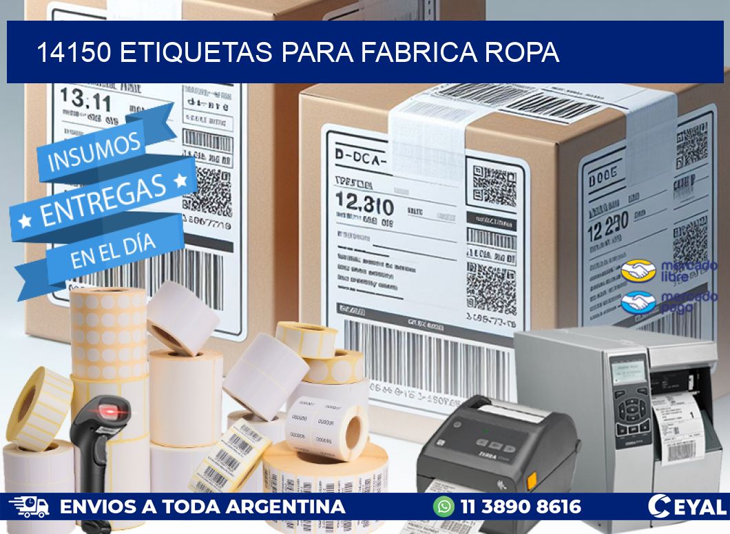 14150 ETIQUETAS PARA FABRICA ROPA