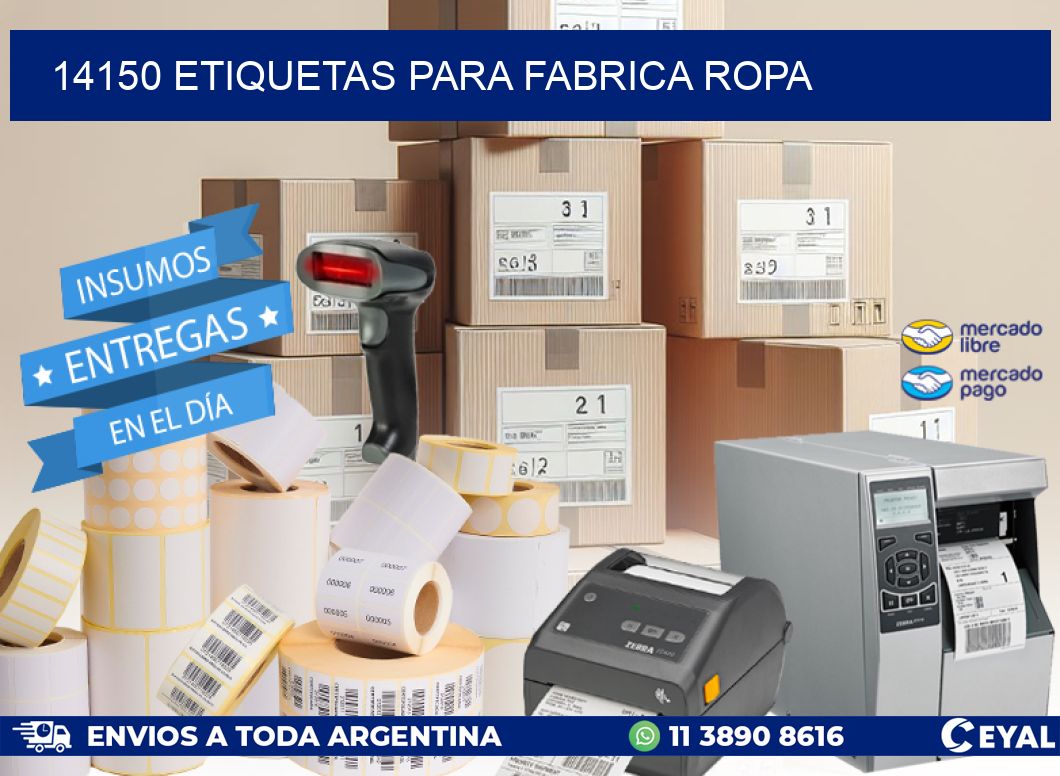 14150 ETIQUETAS PARA FABRICA ROPA