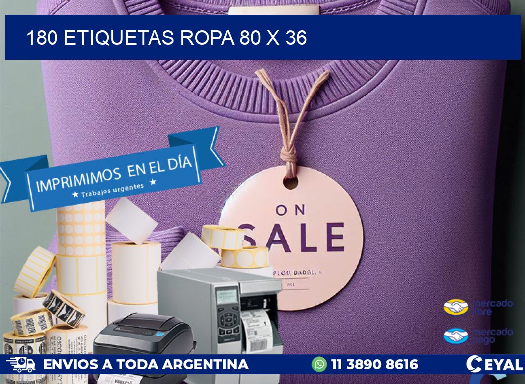 180 ETIQUETAS ROPA 80 x 36