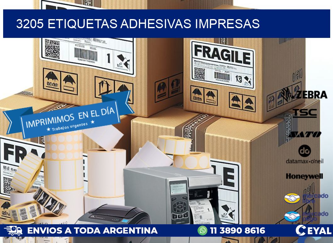 3205 ETIQUETAS ADHESIVAS IMPRESAS
