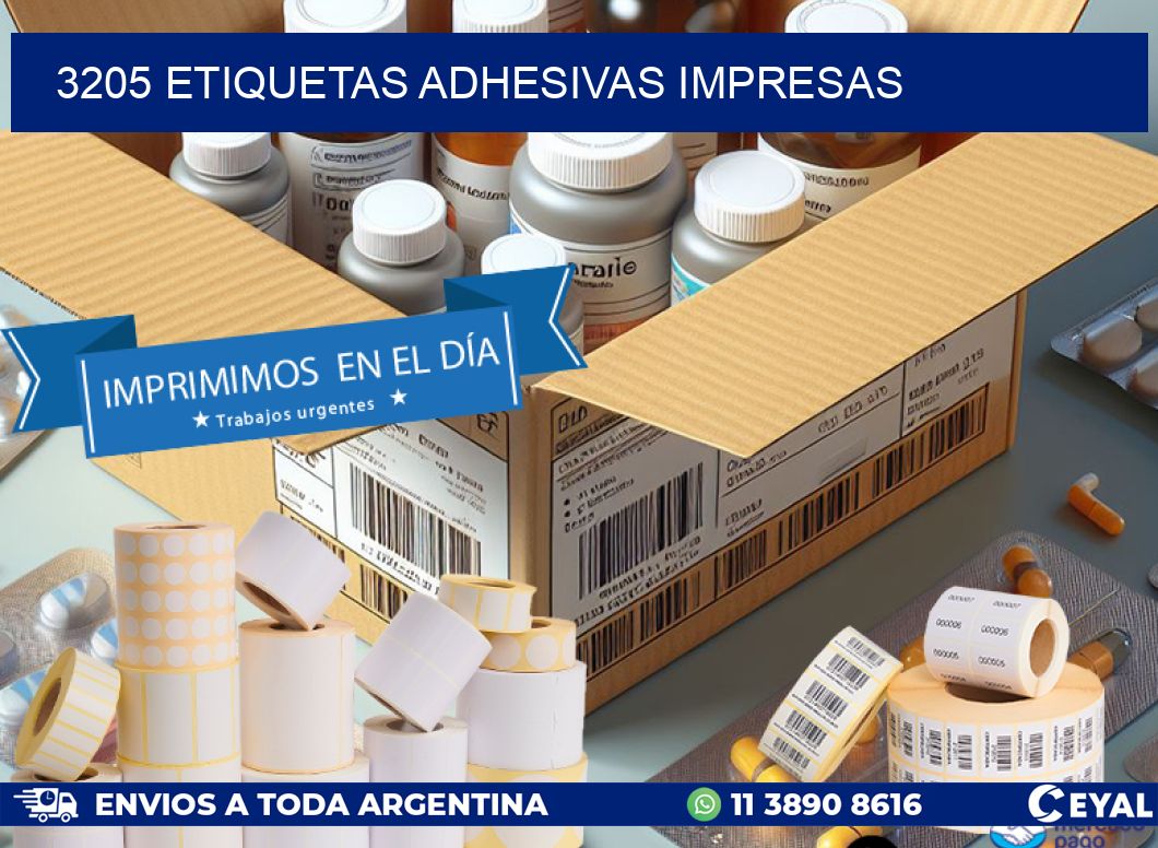 3205 ETIQUETAS ADHESIVAS IMPRESAS