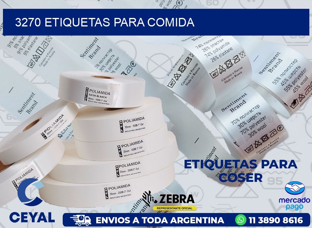 3270 ETIQUETAS PARA COMIDA