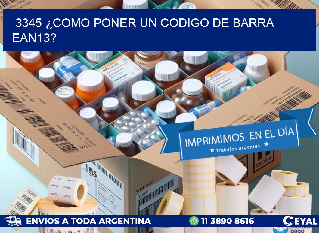 3345 ¿COMO PONER UN CODIGO DE BARRA  EAN13?