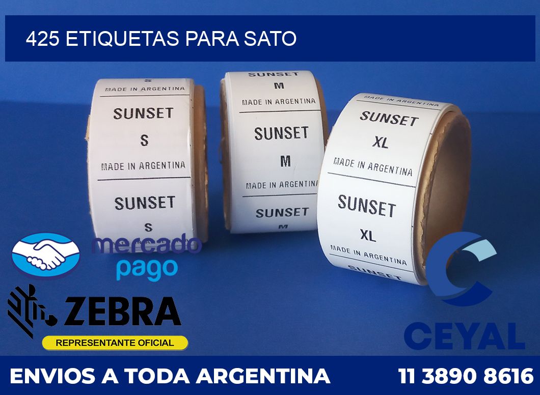 425 ETIQUETAS PARA SATO