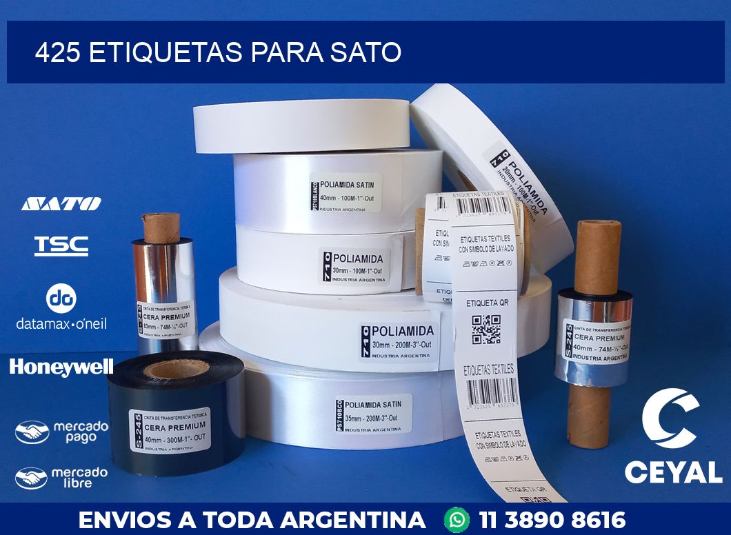 425 ETIQUETAS PARA SATO