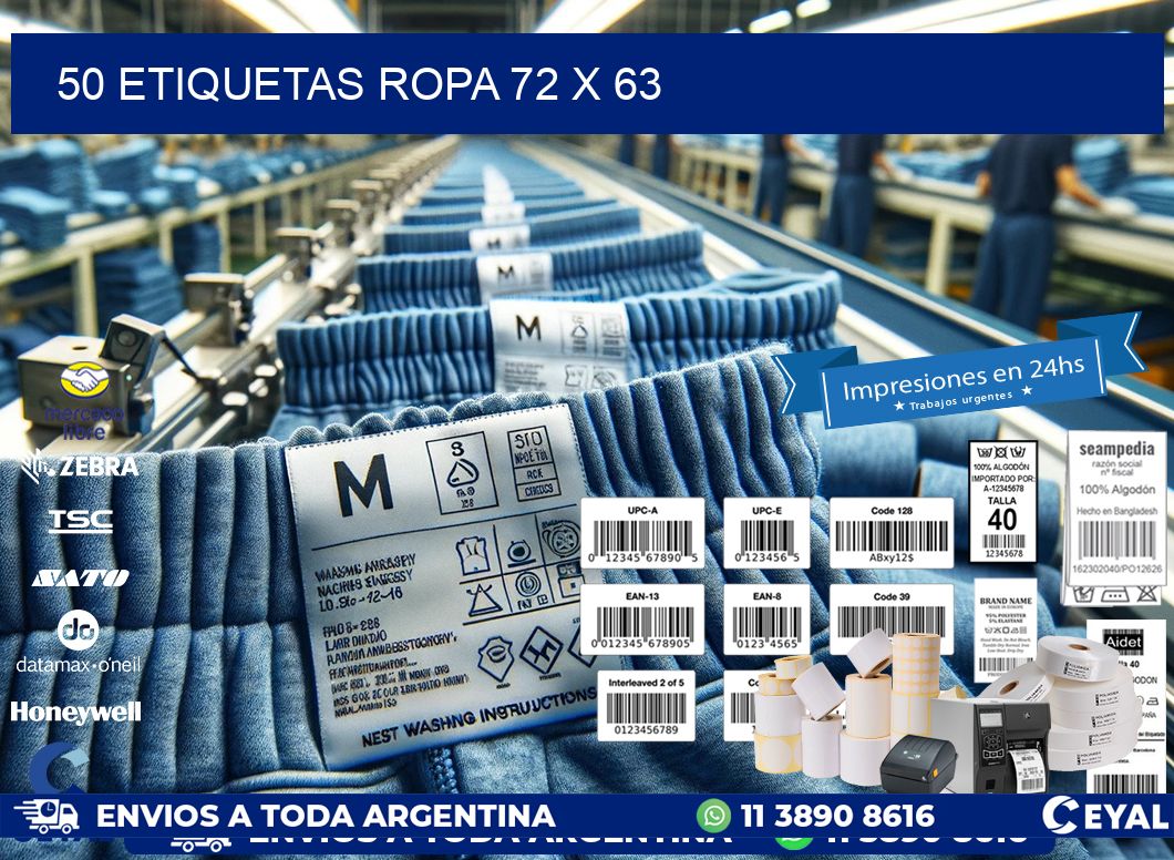 50 ETIQUETAS ROPA 72 x 63