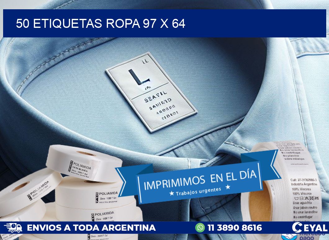 50 ETIQUETAS ROPA 97 x 64