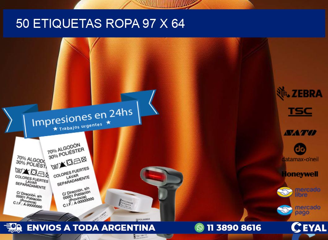 50 ETIQUETAS ROPA 97 x 64