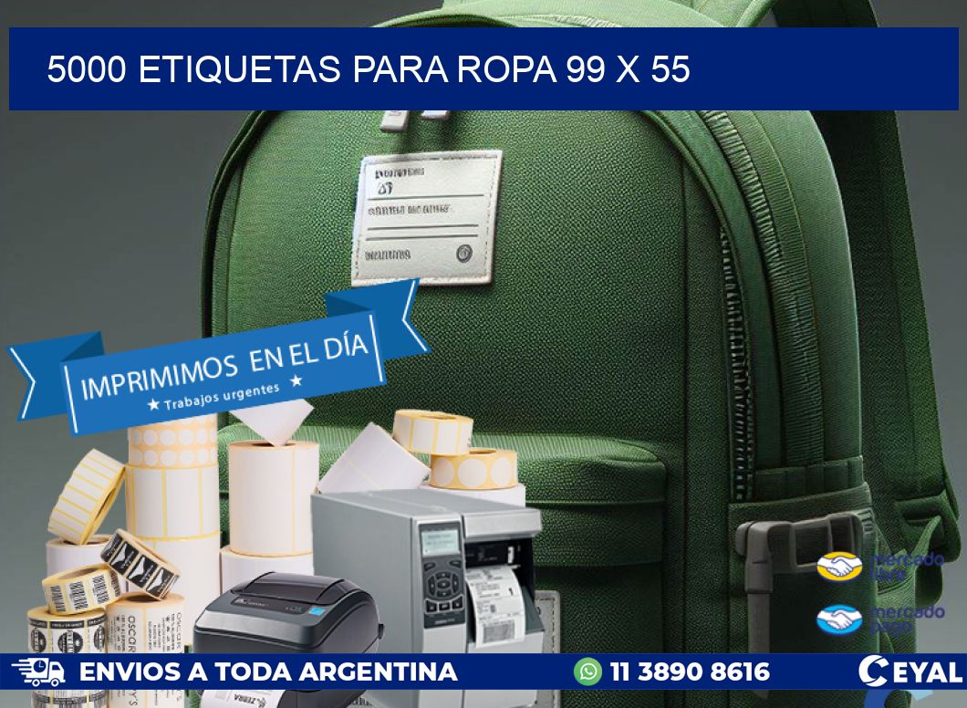 5000 ETIQUETAS PARA ROPA 99 x 55