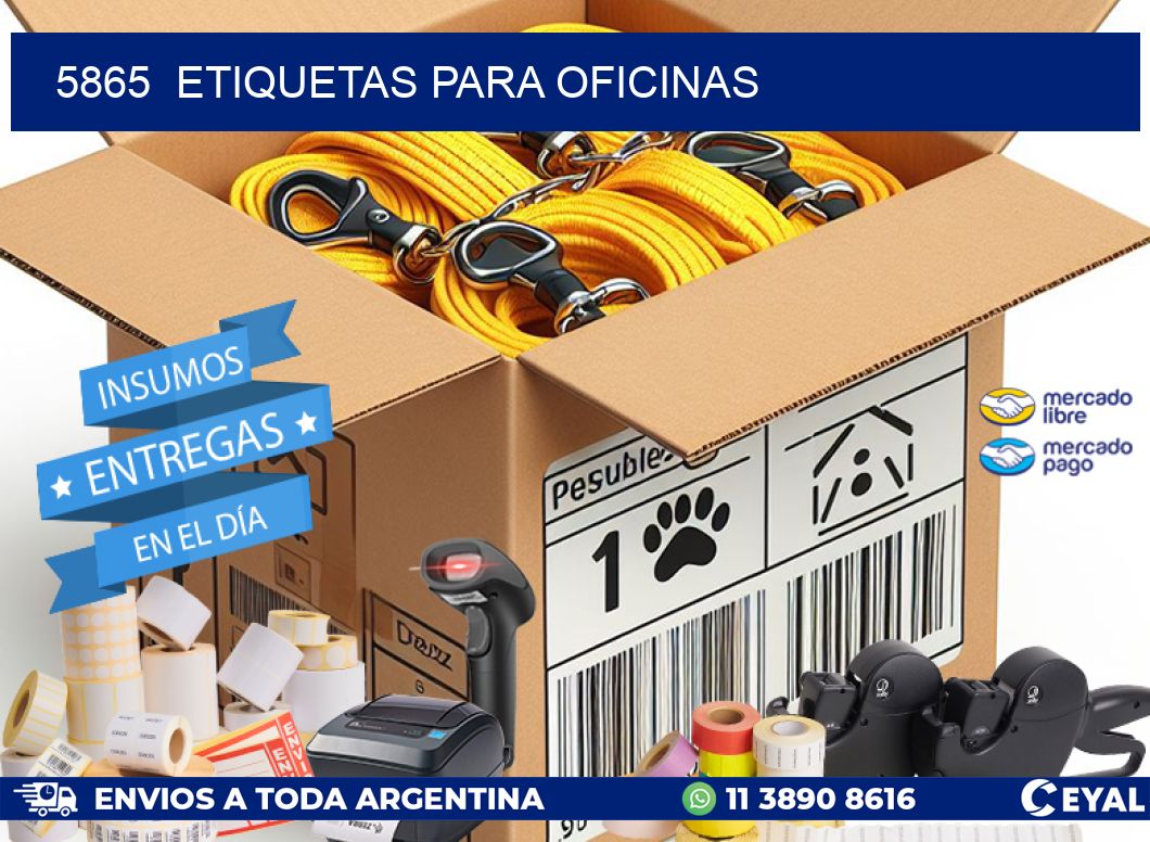 5865  ETIQUETAS PARA OFICINAS