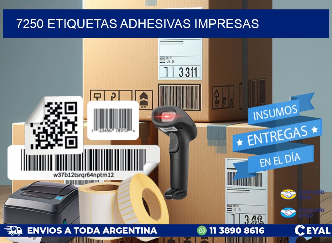 7250 ETIQUETAS ADHESIVAS IMPRESAS