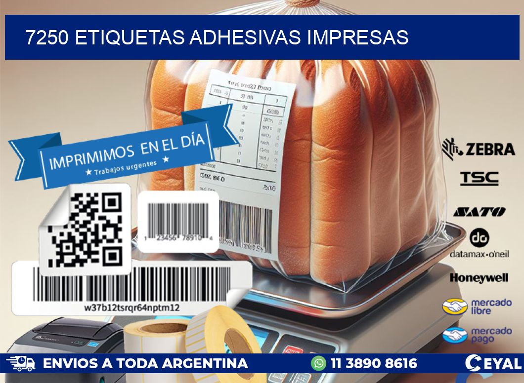 7250 ETIQUETAS ADHESIVAS IMPRESAS