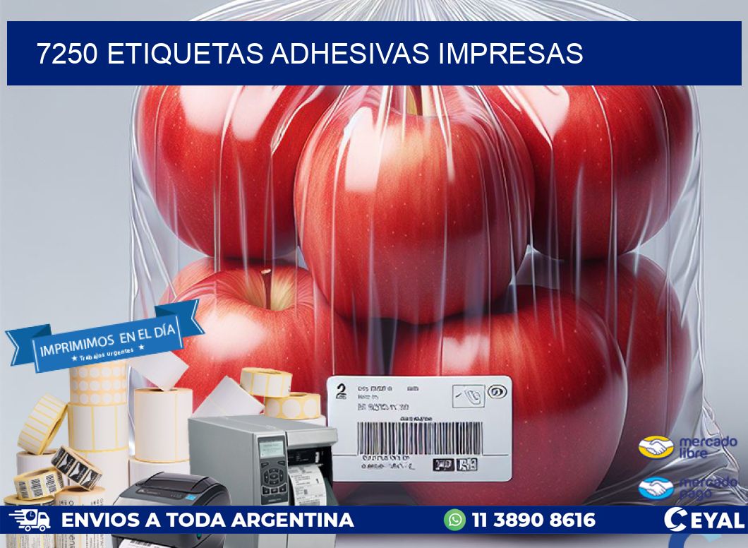 7250 ETIQUETAS ADHESIVAS IMPRESAS