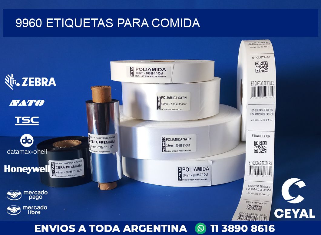 9960 ETIQUETAS PARA COMIDA