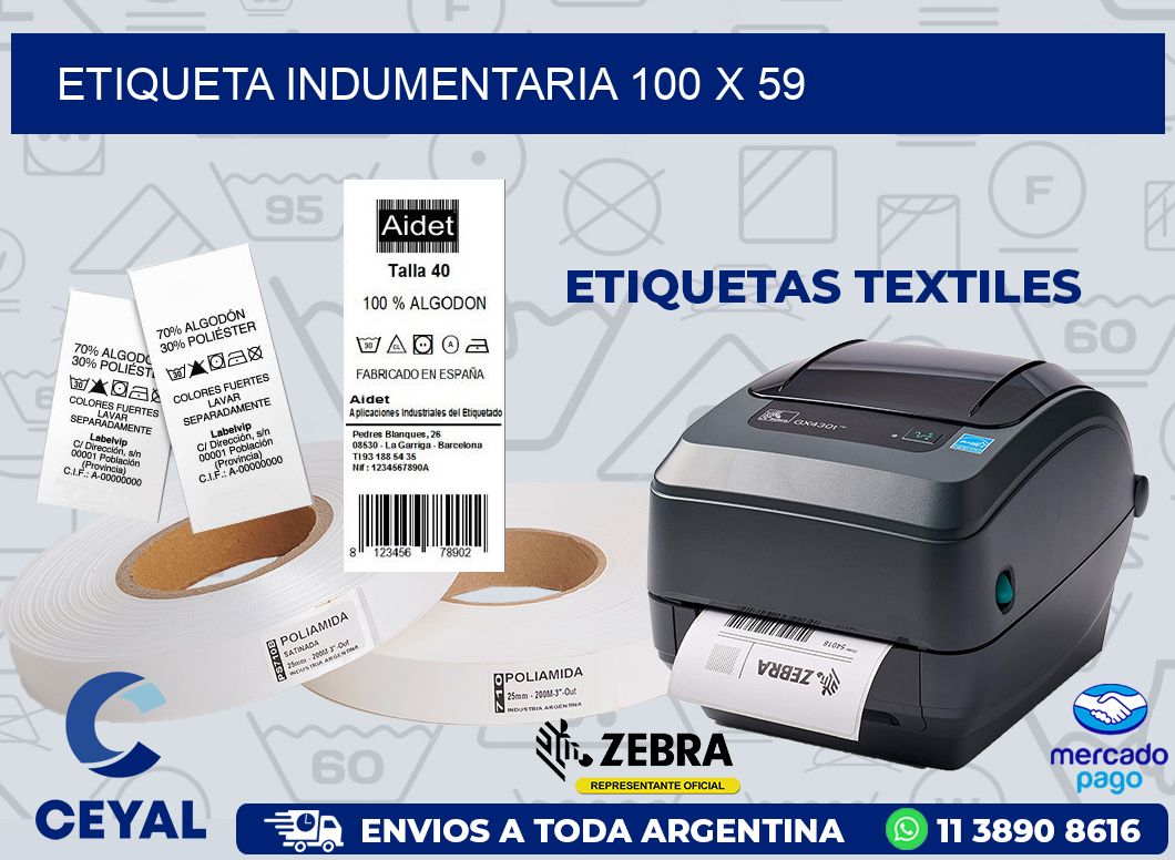 ETIQUETA INDUMENTARIA 100 x 59