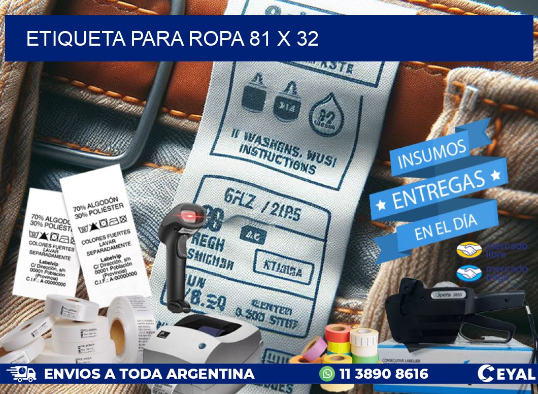 ETIQUETA PARA ROPA 81 x 32