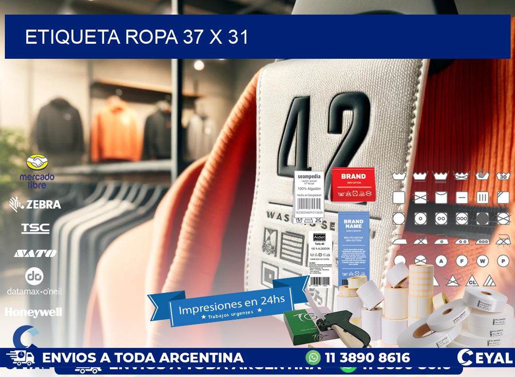 ETIQUETA ROPA 37 x 31