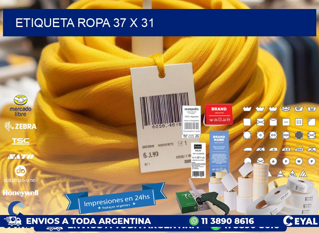 ETIQUETA ROPA 37 x 31