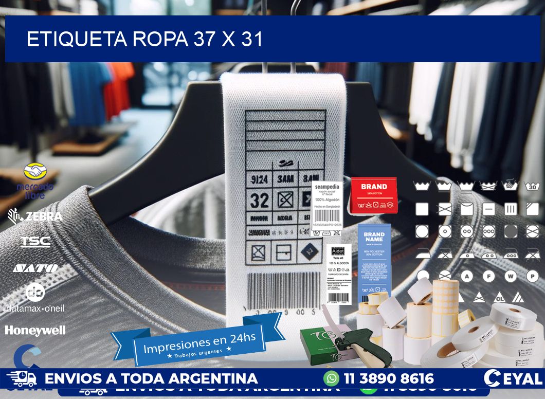 ETIQUETA ROPA 37 x 31