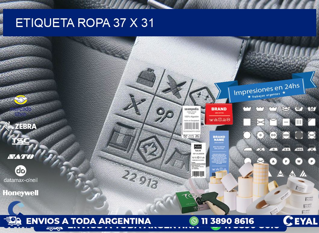 ETIQUETA ROPA 37 x 31