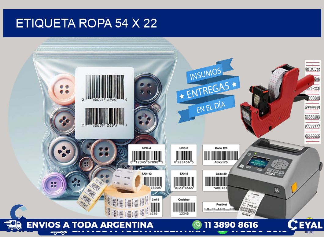 ETIQUETA ROPA 54 x 22