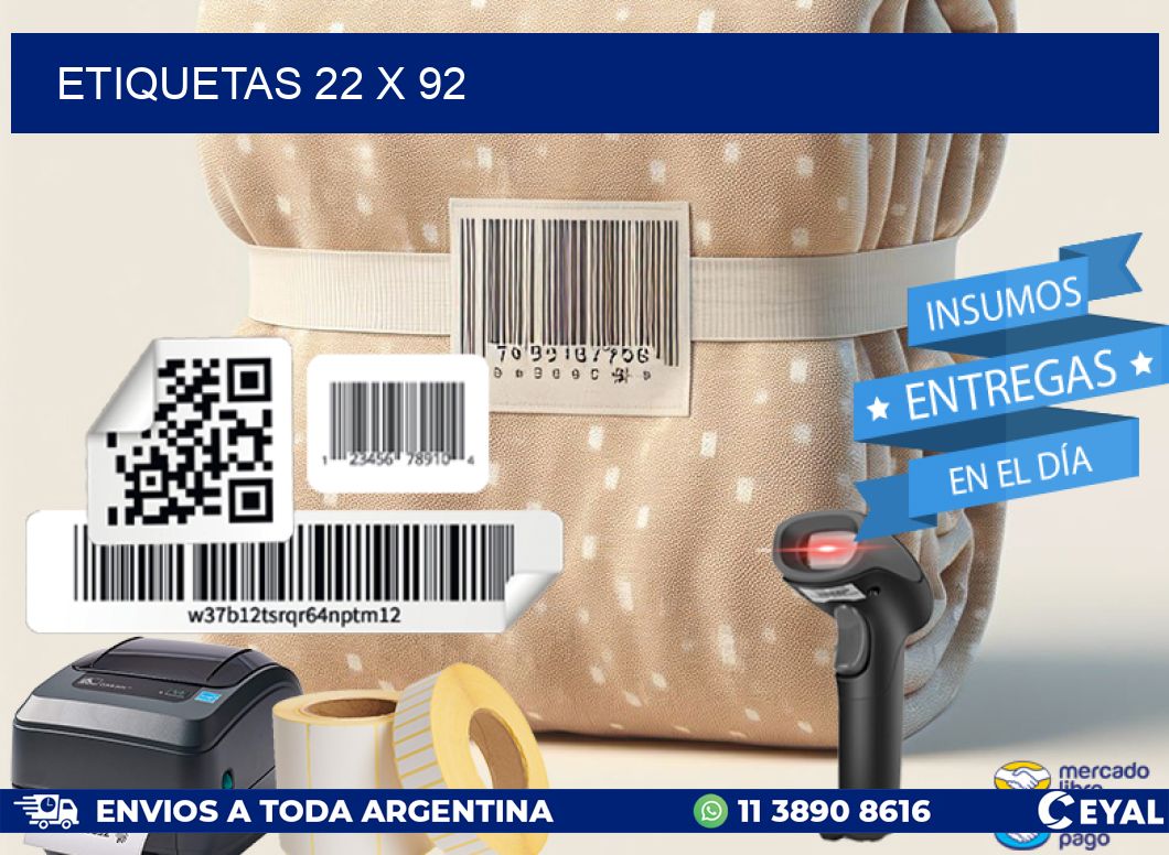 ETIQUETAS 22 x 92