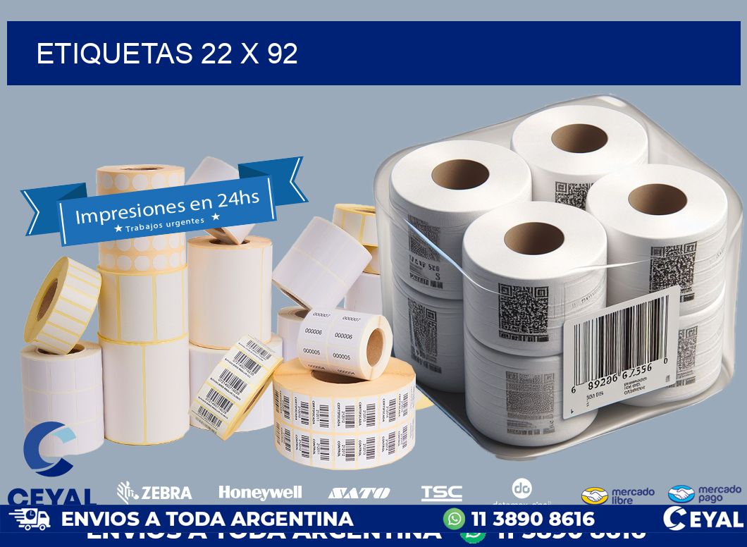 ETIQUETAS 22 x 92