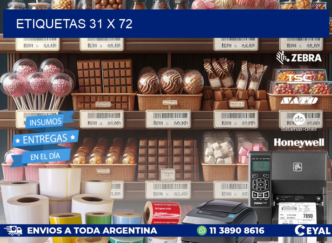 ETIQUETAS 31 x 72