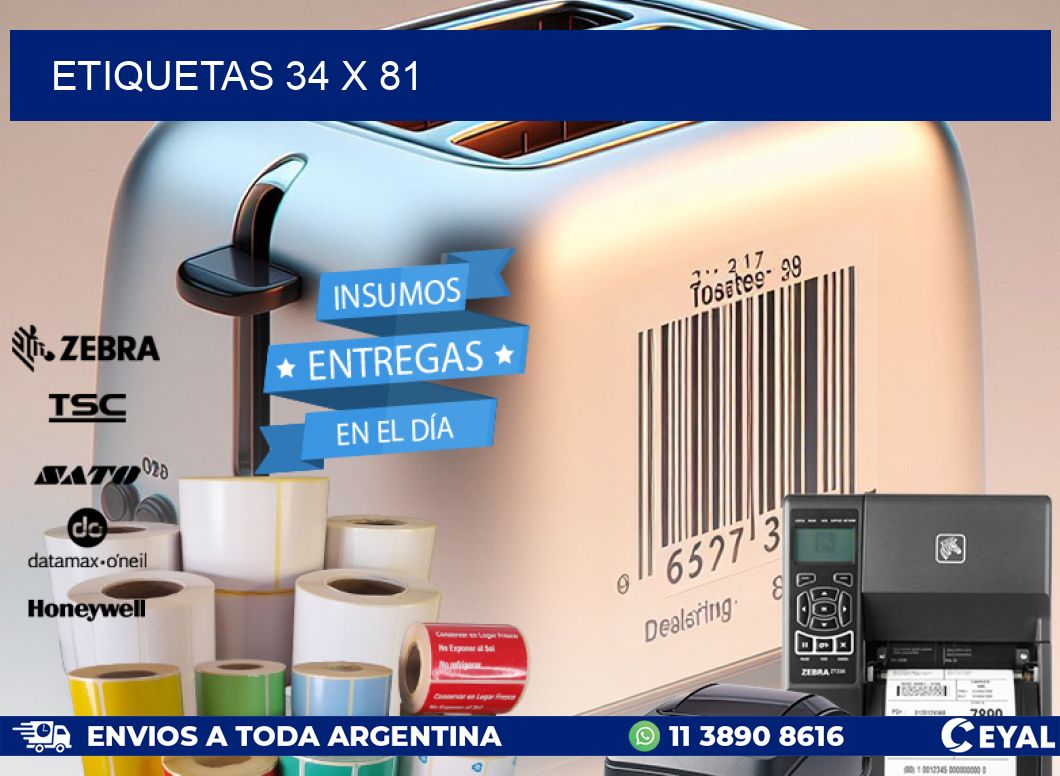 ETIQUETAS 34 x 81