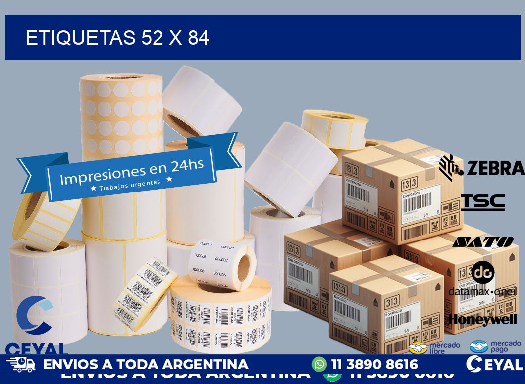 ETIQUETAS 52 x 84