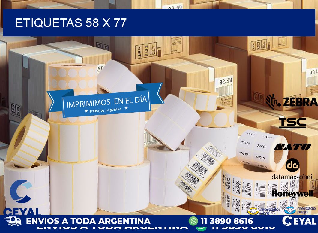 ETIQUETAS 58 x 77