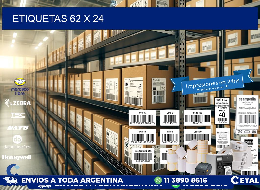 ETIQUETAS 62 x 24