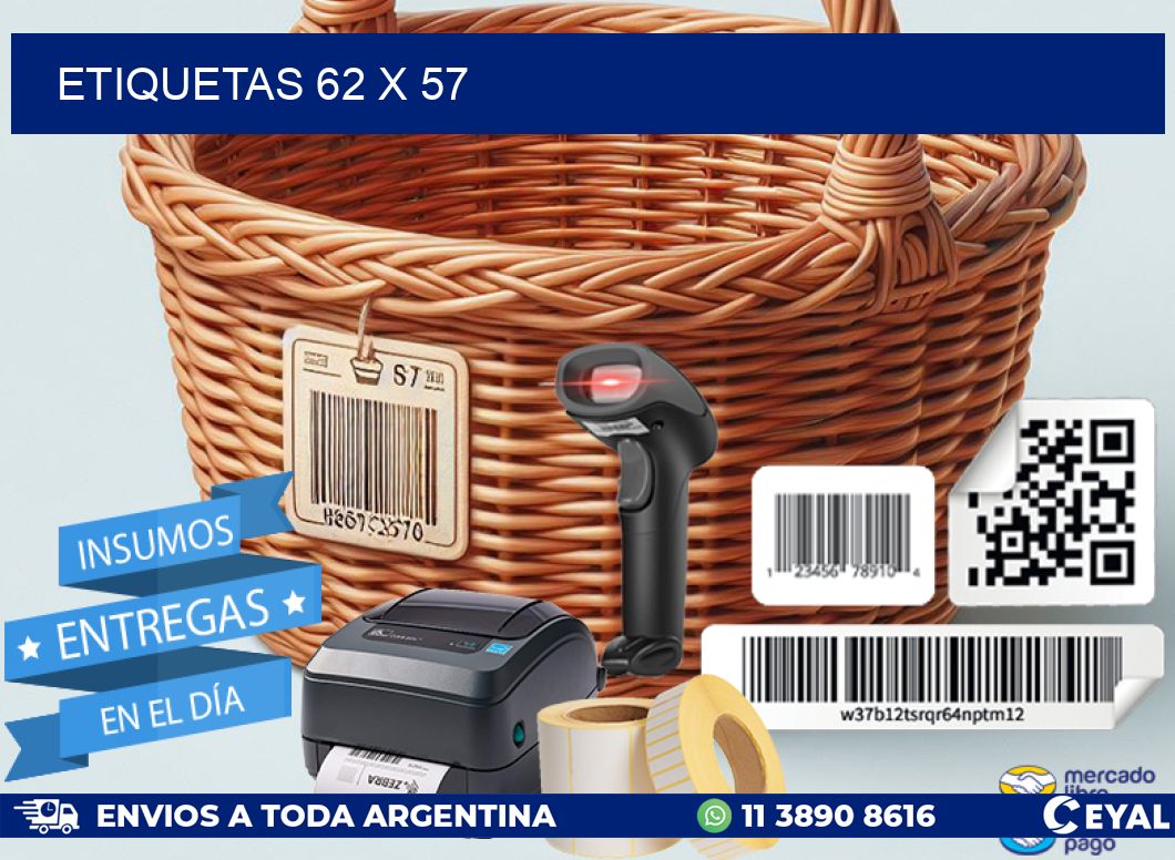 ETIQUETAS 62 x 57