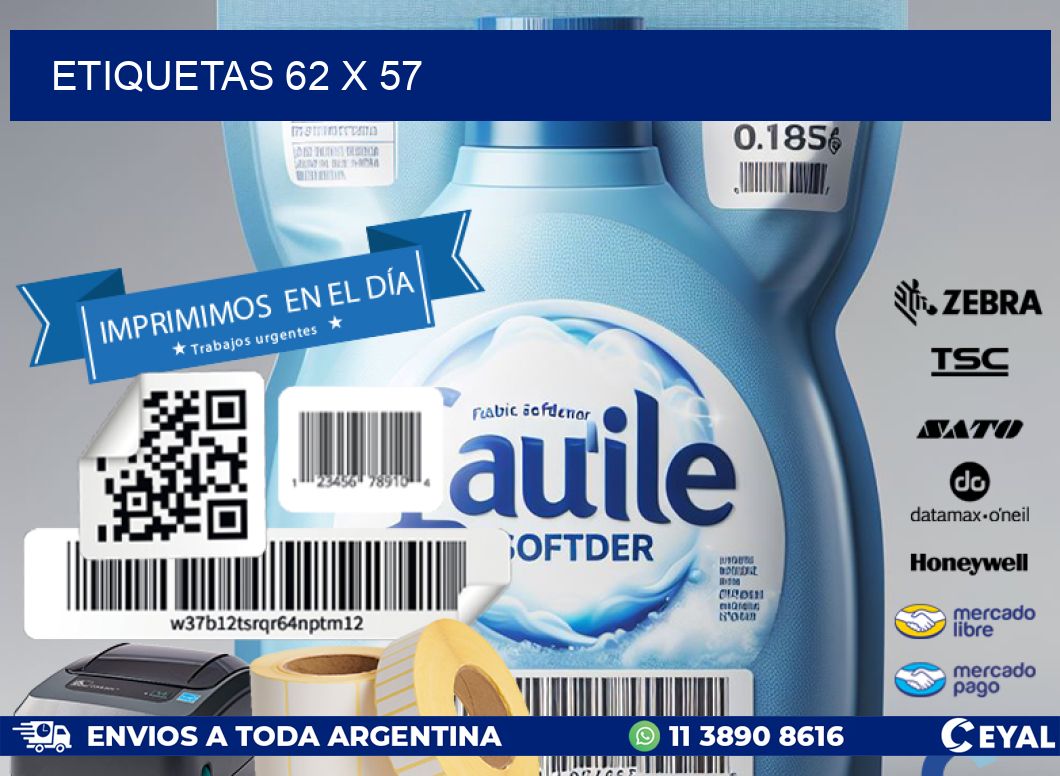 ETIQUETAS 62 x 57