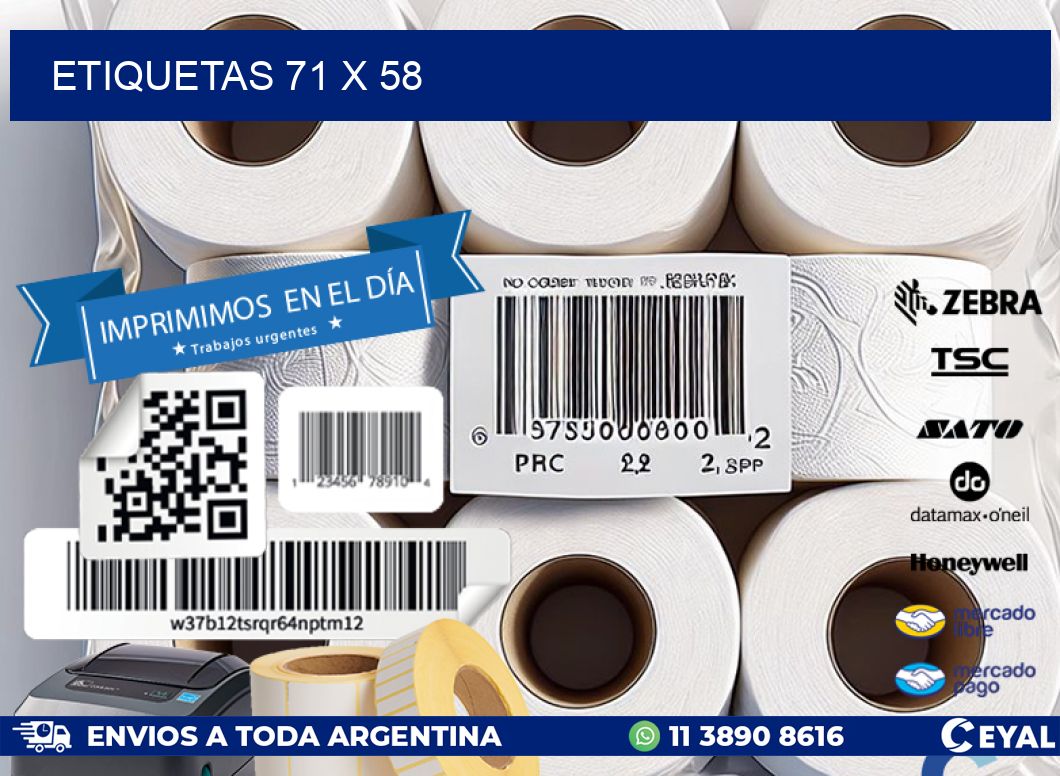 ETIQUETAS 71 x 58