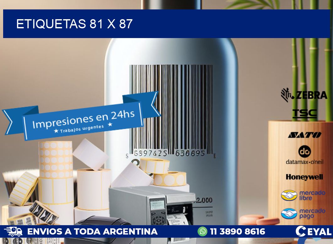 ETIQUETAS 81 x 87