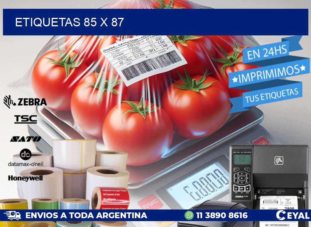 ETIQUETAS 85 x 87